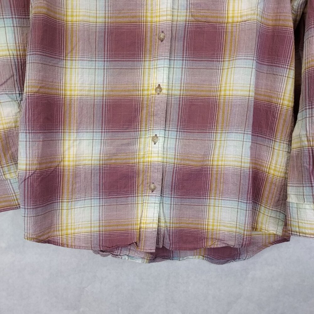 Eddie Bauer Classic Fit Button Up Shirt Women M Plaid Long Sleeve Gorpcore Cabin - Picture 5 of 15